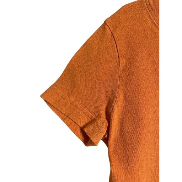 Ruehl Top Worn M Orange Y2K Preppy Fitted Indie Sleaze Americana College Retro - Picture 4 of 11